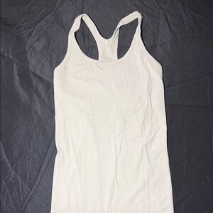 Lululemon Athletica Cream Ribbed Tank Top